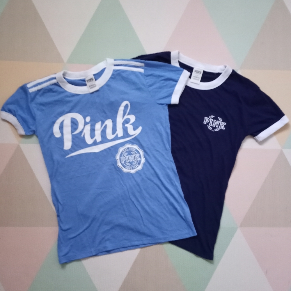 PINK VS BLUE LOVERS TEE BUNDLE  SIZE SMALL